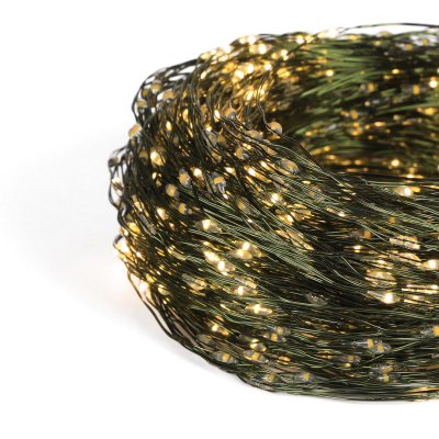 Изображение товара Электрогирлянда новогодняя зеленая Best technology 1440 led теплый белый со стартовым шнуром