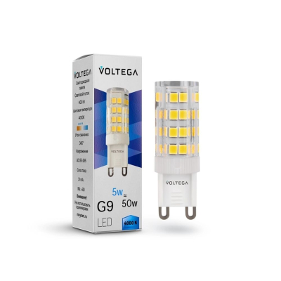 Изображение товара Светодиодная лампа Voltega Simple Capsule 5W 4000K G9 (7186)