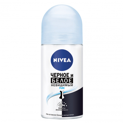 Изображение товара Антиперспирант шара Nivea Невидимая защита для черного и белого 50 мл