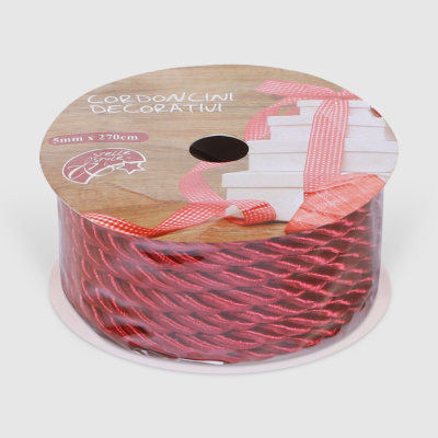 Изображение товара Декоративная веревка Due Esse Christmas красная 270 см для праздников