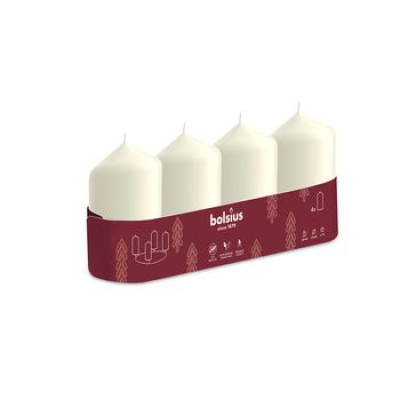 Изображение товара Свечи столбики Bolsius 60/40 Айвори 4 шт - безопасное и стильное освещение
