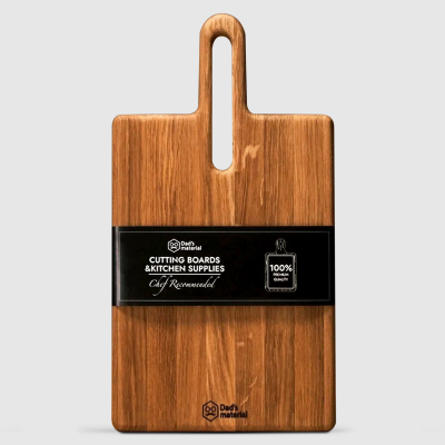 Изображение товара Большая разделочная доска Dad's material Лайт из дерева с ручкой 23 см