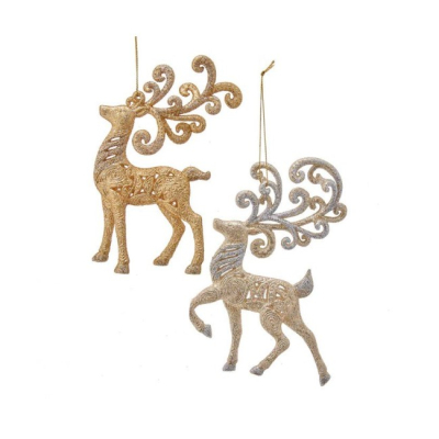 Изображение товара Игрушка елочная Kurt S.Adler олень золотой 15x8 см в ассортименте