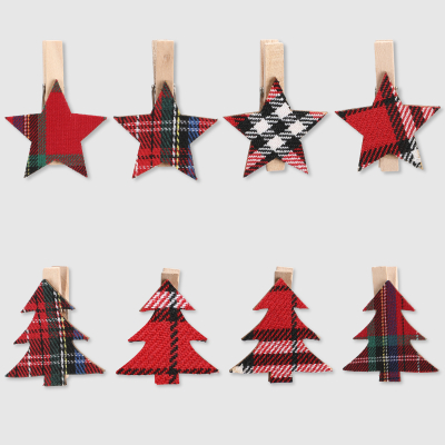 Изображение товара Декоративные клипсы Mercury NY для елки 4х4 см в ассортименте 4 шт