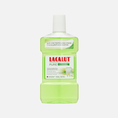 Изображение товара Ополаскиватель Lacalut Pure herbal 475 мл Изображение товара Ополаскиватель Lacalut Pure herbal 475 мл