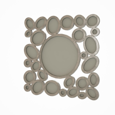 Изображение товара Панно Mart Gallery Кольца с зеркалами квадрат 80х80х2,5 см