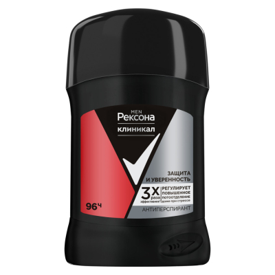 Изображение товара Дезодорант-антиперспирант Rexona Men Защита и уверенность 50 мл для мужчин Изображение товара Дезодорант-антиперспирант Rexona Men Защита и уверенность 50 мл для мужчин