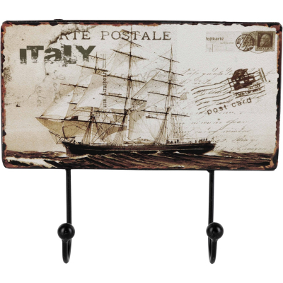 Изображение товара Панно с крючками Glasar корабль 26х7х23 см
