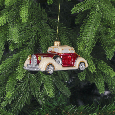 Изображение товара Игрушка ёлочная Snow and Stars Rolls-Royce бордо Изображение товара Игрушка ёлочная Snow and Stars Rolls-Royce бордо