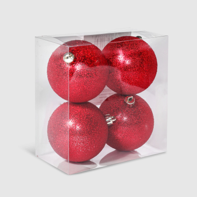 Изображение товара Набор елочных шаров Unique Treasures 619RW красные, 4 шт