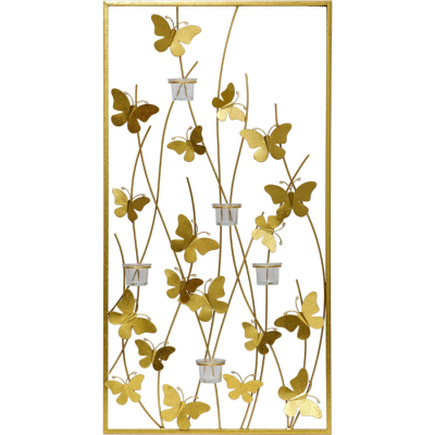 Изображение товара Настенное панно Glasar с 5 стеклянными подсвечниками 48х8х91 см Изображение товара Настенное панно Glasar с 5 стеклянными подсвечниками 48х8х91 см
