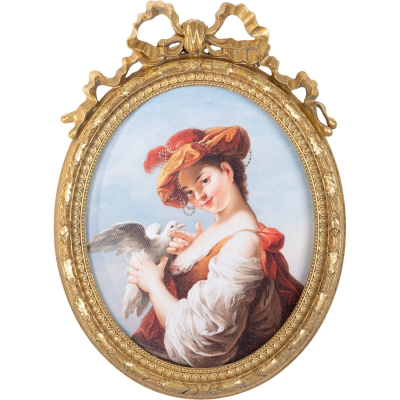 Изображение товара Картина Glasar дама с голубем 26х3х35 см