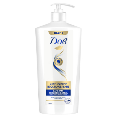 Изображение товара Бальзам-ополаскиватель Dove Интенсивное восстановление для поврежденных волос 630 мл Изображение товара Бальзам-ополаскиватель Dove Интенсивное восстановление для поврежденных волос 630 мл