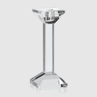 Изображение товара Подсвечник Crocus хрустальный, 1 свеча, малый 6,5х6,5х17 см