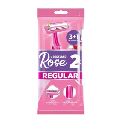 Изображение товара Бритва одноразовая Dockland Rose Regular 2 для женщин, 4 шт Изображение товара Бритва одноразовая Dockland Rose Regular 2 для женщин, 4 шт
