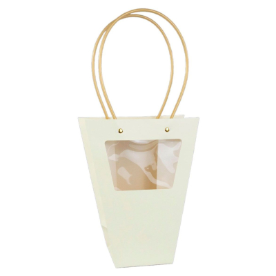 Изображение товара Пакет подарочный Азалия лимонный, 20x10x26 см