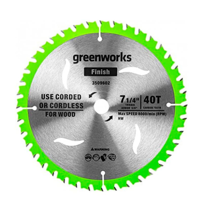 Изображение товара Пильный диск Greenworks 184x20 мм с 40 зубьями для дерева