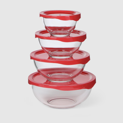 Изображение товара Набор ёмкостей Ownland из боросиликатного стекла 4 шт с крышками Изображение товара Набор ёмкостей Ownland из боросиликатного стекла 4 шт с крышками