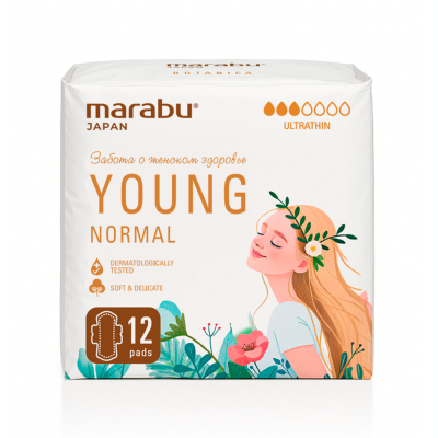 Изображение товара Гигиенические прокладки Marabu Botanica Young нормал 12 шт