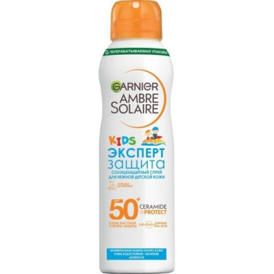 Изображение товара Солнцезащитный спрей Garnier Ambre Solaire Детский SPF 50 150 мл водостойкий Изображение товара Солнцезащитный спрей Garnier Ambre Solaire Детский SPF 50 150 мл водостойкий