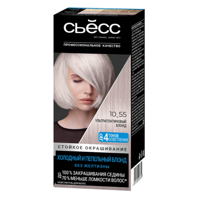 Изображение товара Краска для волос Сьёсс Осветлители 10-55 Ультраплатиновый блонд профессиональный набор