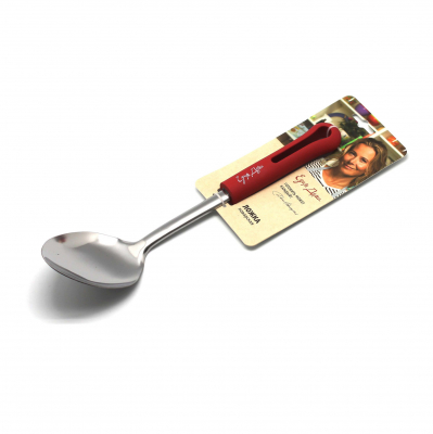 Изображение товара Ложка поварская Едим дома красная ED190 из нержавеющей стали