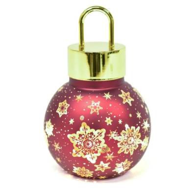 Изображение товара Новогодний шар Mercury NY с подсветкой 10х16 см красный елочные украшения