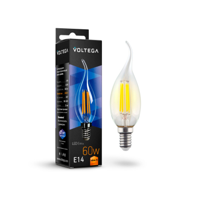 Изображение товара Лампочка Voltega Candle wind E14 6W 2800K