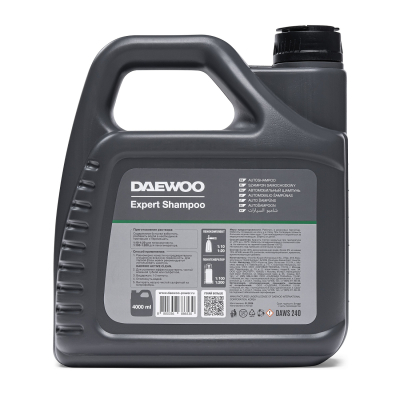 Автошампунь DAEWOO DAWS 240 с воском для бесконтактной мойки SHINY FINISH 4л., фотография 2