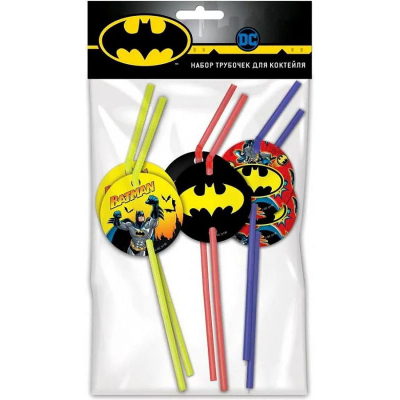 Изображение товара Набор трубочек для коктейля Batman 6 шт - яркие и универсальные