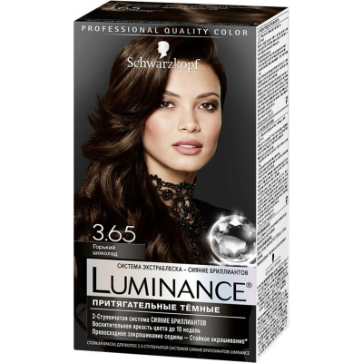 Изображение товара Краска для волос Schwarzkopf Luminance Color 3.65 Горький шоколад - стойкий оттенок для женщин Изображение товара Краска для волос Schwarzkopf Luminance Color 3.65 Горький шоколад - стойкий оттенок для женщин