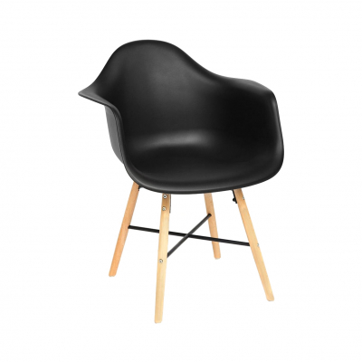 Изображение товара Кресло SDM черное 61x60x82 см интерьерное для дома и офиса