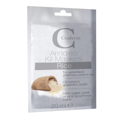 Изображение товара Глиняная маска для лица Claderm Rice / С экстрактом Риса 20 мл