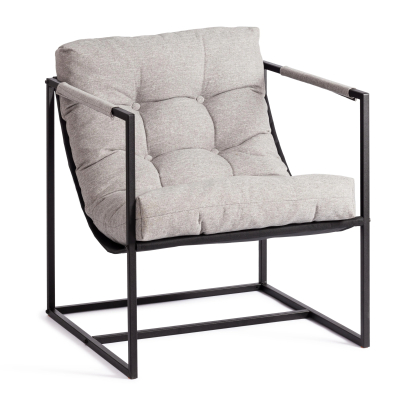 Изображение товара Кресло TC Charli рогожка серо-бежевое, стильное, надежное, для интерьера