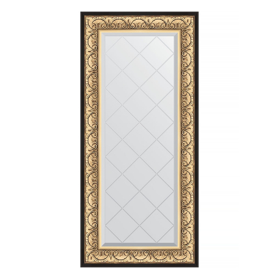 Изображение товара Зеркало с гравировкой в багетной раме Evoform барокко золото 106 мм 60x130 см 
