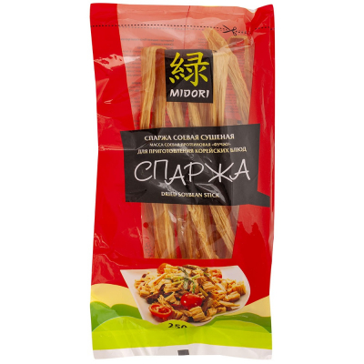 Изображение товара Спаржа Midori Фучжу соевая 250 г - натуральный соевый продукт дляHealthy питания Изображение товара Спаржа Midori Фучжу соевая 250 г - натуральный соевый продукт дляHealthy питания