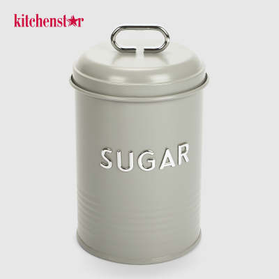 Изображение товара Банка для хранения сахара Kitchenstar 1.6 л гальванированная сталь серый