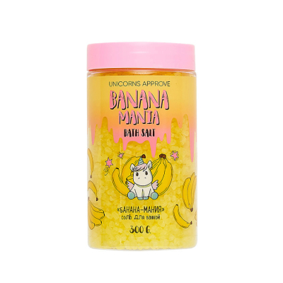 Изображение товара Соль для ванны Unicorns Approve 300 г банана-мания