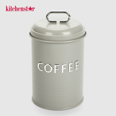 Изображение товара Банка для хранения кофе Kitchenstar 1,6 л гальванированная сталь серый Изображение товара Банка для хранения кофе Kitchenstar 1,6 л гальванированная сталь серый