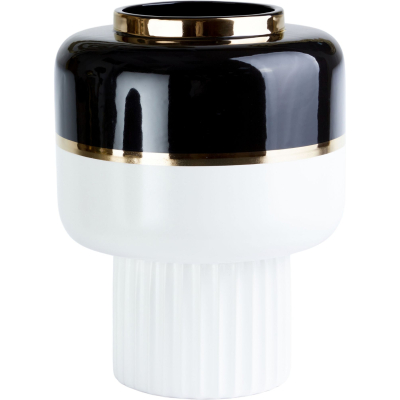 Изображение товара Ваза Glasar 24х24х32 см белая керамическая стильный дизайн