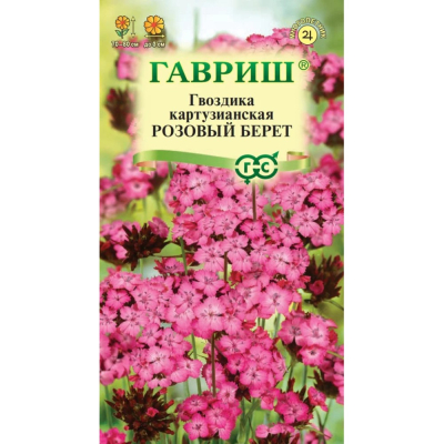 Изображение товара Семена Гавриш Гвоздика картузианская Розовый беретx 0,05 г