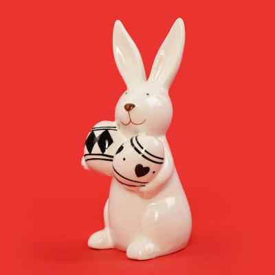 Изображение товара Кролик с яйцом Crocus керамика 8,5x7,2x18 см