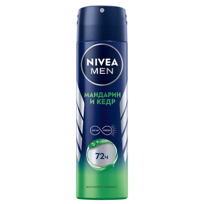 Изображение товара Антиперспиратант спрей Nivea Men Мандарин и кедр 150 мл для мужчин