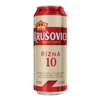 Изображение товара Пиво светлое фильтрованное Krušovice Rizna 10 0,5 л Изображение товара Пиво светлое фильтрованное Krušovice Rizna 10 0,5 л