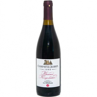 Изображение товара Красное полусладкое вино Солнечная Долина 0,75 л на каждый праздник