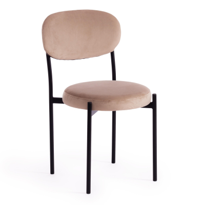 Изображение товара Современный бежевый стул TC с черным металлом для гостиной и кухни