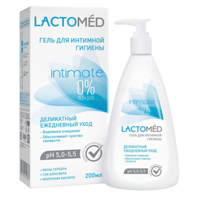 Изображение товара Гель для интимной гигиены Lactomed 200 мл для женщин Изображение товара Гель для интимной гигиены Lactomed 200 мл для женщин