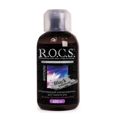 Изображение товара Ополаскиватель для полости рта Rocs Black Edition 400 мл отбеливающий уход за зубами