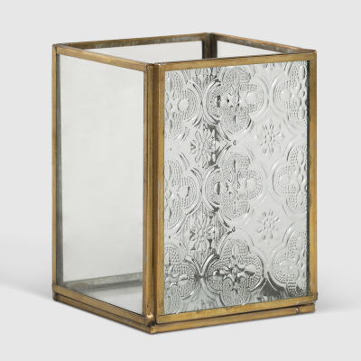 Изображение товара Декоративный подсвечник P.M. Overseas золотистый 9x9x12 см