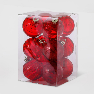 Изображение товара Набор елочных игрушек Unique Treasures A577RD, 12 красных шаров